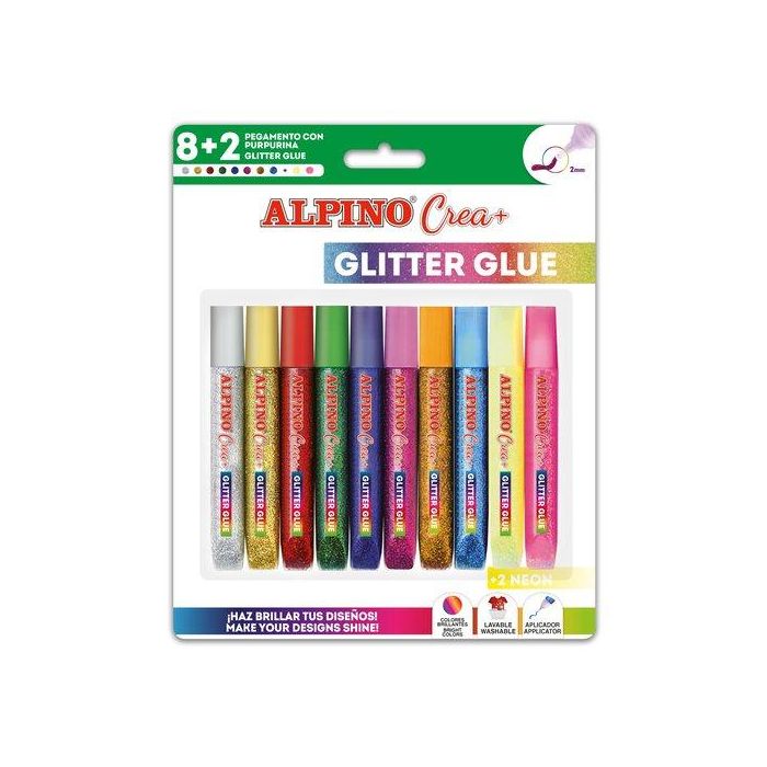 Purpurina Alpino Cola (Tubo) Juego Creativo Classic De 8+2