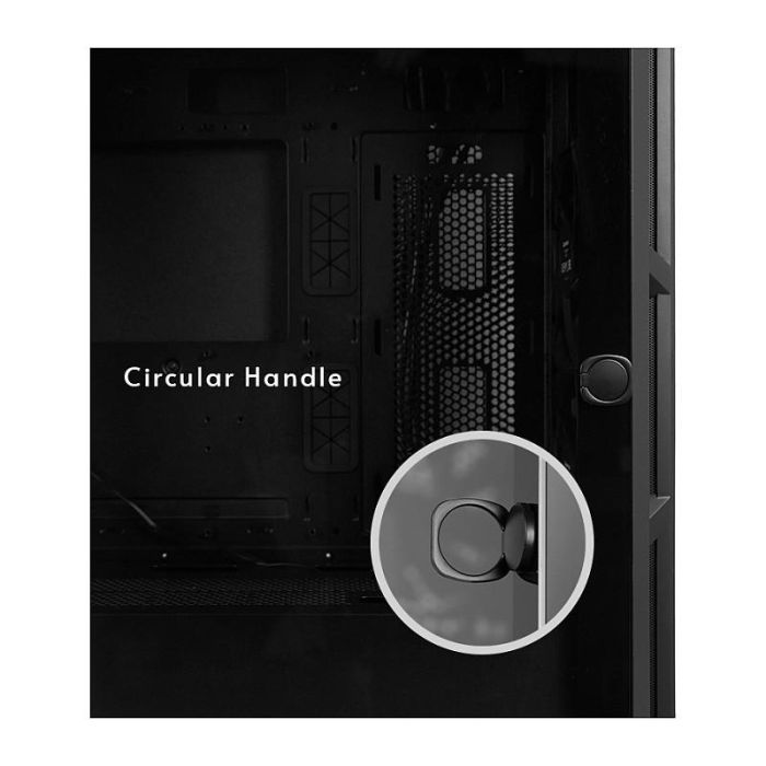 Chieftec GA-01B-TG-OP ATX Midi Tower Negro, Caja de PC para Gaming con Ventana de Cristal Templado