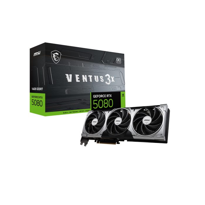 MSI VENTUS GeForce RTX5080 16G 3X OC NVIDIA GeForce RTX 5080 16 GB GDDR7 MSI VENTUS GeForce RTX5080 16G 3X OC NVIDIA GeForce RTX 5080 16 GB GDDR7