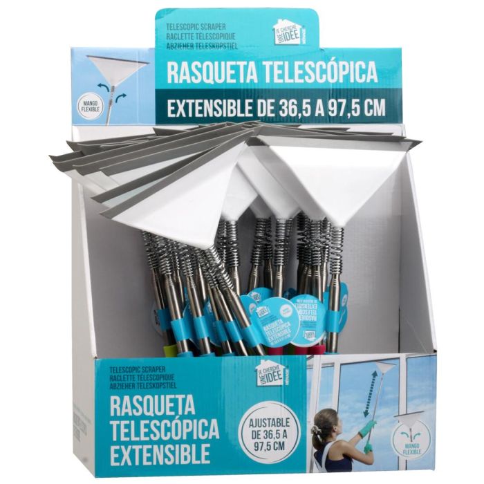 Je cherche une Idee Rasqueta Telescópica de Goma con Cabezal Flexible Extensible de 36.5 a 97.5 cm para Limpieza de Cristales 3