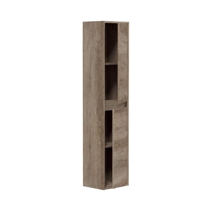 Columna baño suspendida, 2 puertas, marrón nordik 1