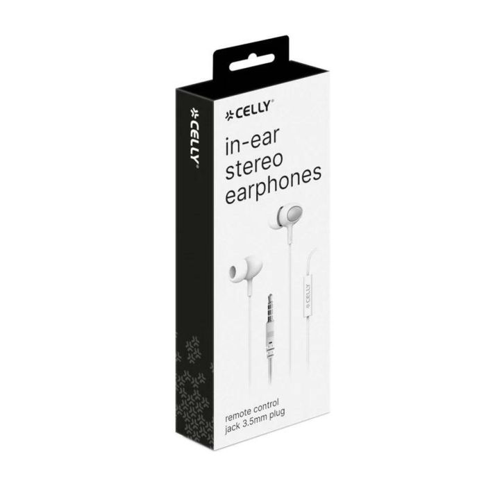 Celly Auricular Jack 3.5 Stereo Con Microfono Blanco 10 Celly Auricular Jack 3.5 Stereo Con Microfono Blanco 10