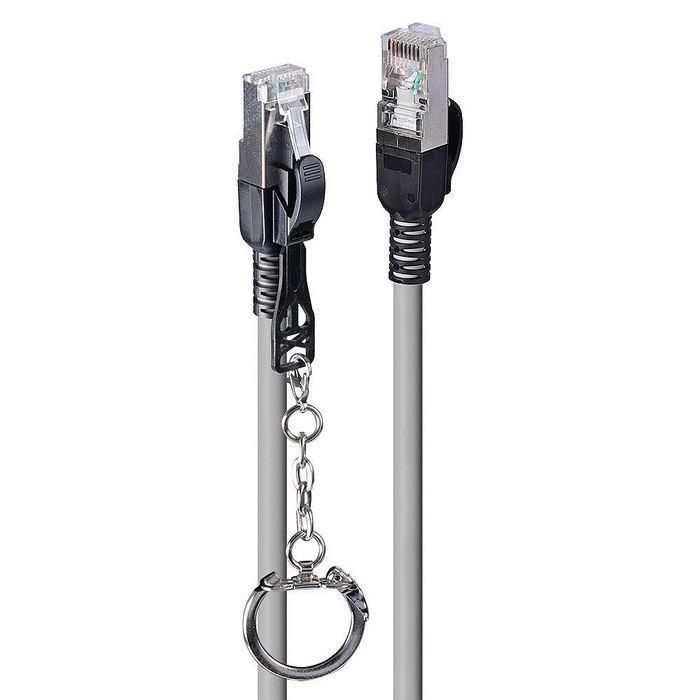 Lindy Cable de Red Cat.6A S/FTP (S-STP) con Bloqueo de Seguridad, 2m, Gris - 10 Gigabit Ethernet