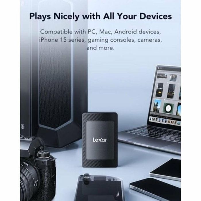 Disco Duro Externo Lexar LSL500M001T-RNBNG Negro 1 TB 4 Disco Duro Externo Lexar LSL500M001T-RNBNG Negro 1 TB 4
