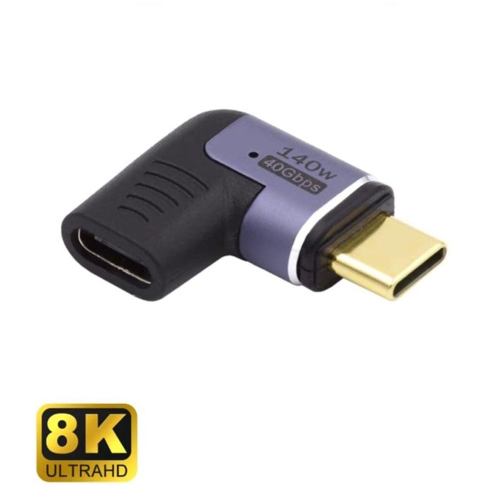 Ewent EC1048 cambiador de género para cable USB-C Negro, Púrpura