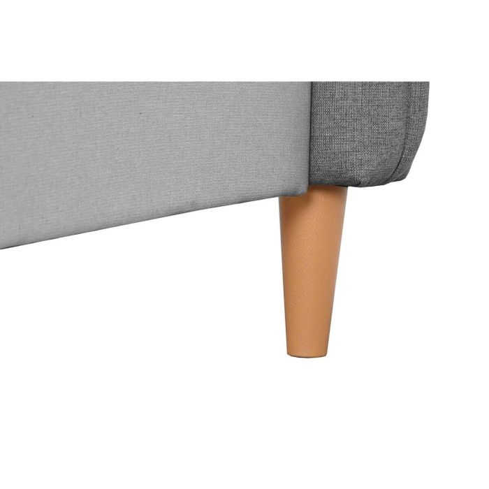 DKD Home Decor Cama Urban de Poliéster y Madera Gris Claro 150x200 (para colchón) 219x108x177 cm (cama) 5