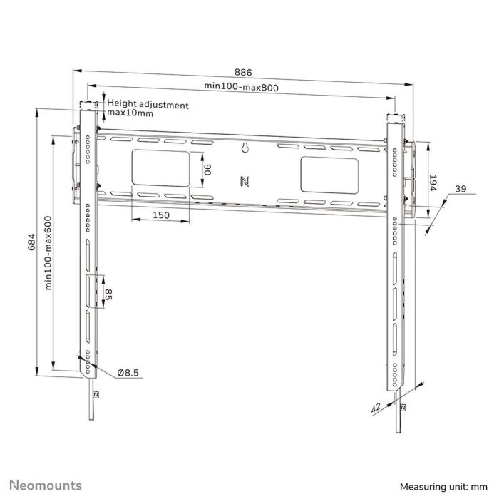 Soporte TV Neomounts WL30-750BL18 43" 12