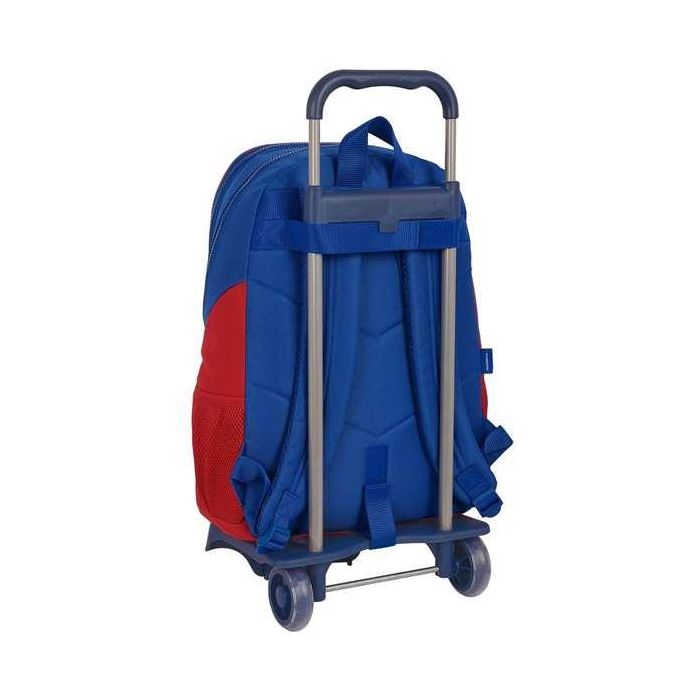 Mochila Escolar con Ruedas F.C. Barcelona Azul Granate 32 x 44 x 16 cm 2