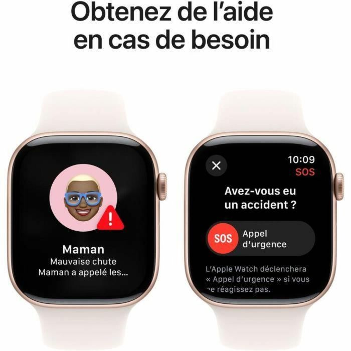 Apple Watch Series 10 GPS - 46 mm - Caja de aluminio en oro rosa - Correa deportiva color rubor claro - M/L 1