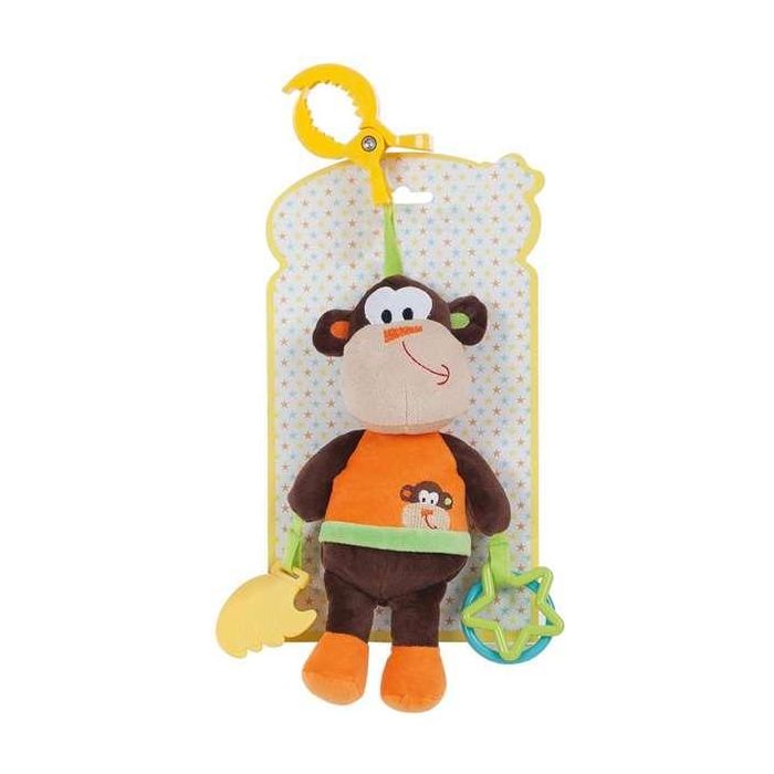 Peluche monito pinza mordedor y actividades 24 cm, 1 Peluche monito pinza mordedor y actividades 24 cm, 1