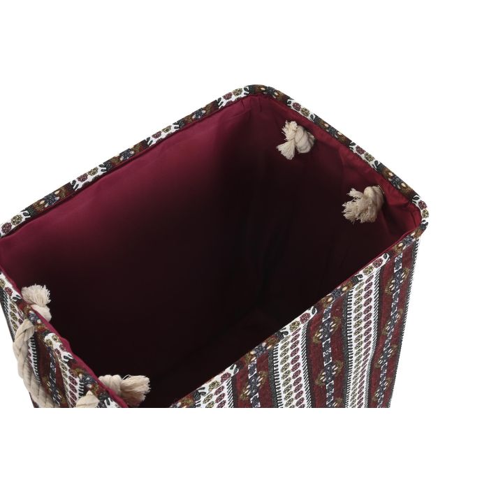 DKD Home Decor Cesta Morado Burdeos 30 x 40 x 40 cm (2 Unidades) Poliester Eva 1