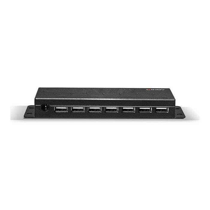 LINDY 42794 Hub USB 7x USB 2.0 Metálico Negro para Industria