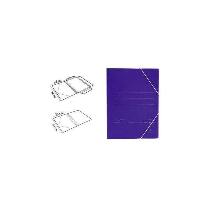 Carpeta De Gomas Sencilla Carton 4º Azul (Set de 25)