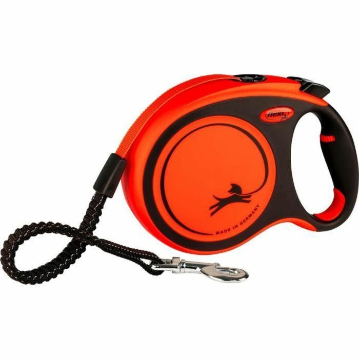 Correa TRIXIE flexi XTREME - Talla L - 8m - Negro y naranja