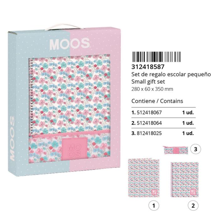 Set de Papelería Moos Flores 28 x 35 x 6 cm 3 Piezas 2 Set de Papelería Moos Flores 28 x 35 x 6 cm 3 Piezas 2