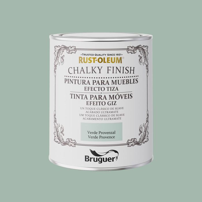 Bruguer Rust-oleum Chalky Finish Pintura al Agua Efecto Tiza Verde Provenzal 0,750L 5733888 0 Bruguer Rust-oleum Chalky Finish Pintura al Agua Efecto Tiza Verde Provenzal 0,750L 5733888 0