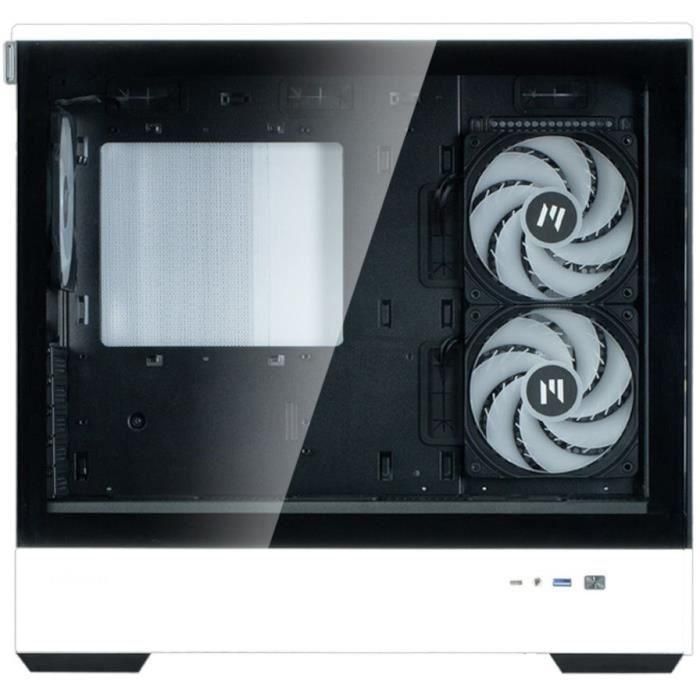 Caja PC Mini Tower sin fuente de alimentación - ZALMAN P30 BW (Negro/Blanco) - Micro ATX/Mini-ITX - 3x120mm A-RGB - USB-C/3.0/HD Audio 2