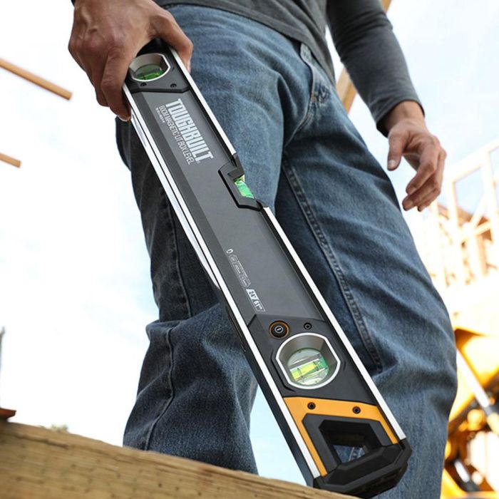 Toughbuilt Nivel Magnético Tubular Iluminado TB-H2-L-M60LH-M de 60cm con Burbuja LED 5