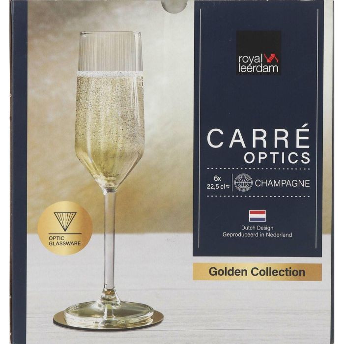 Copa de champán Inde Carre optics 6 Piezas 2 Copa de champán Inde Carre optics 6 Piezas 2