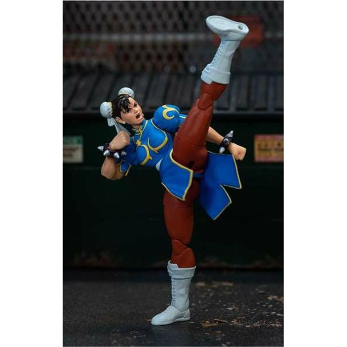 JADA TOYS Figura Chun-Li Street Fighter II 15cm con Manos y Cabeza Intercambiables, Accesorios y 20 Puntos Articulados 2
