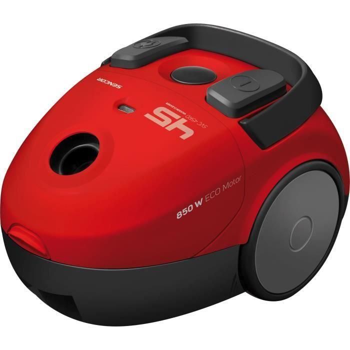 Aspirador de bote con bolsa - SENCOR - SVC 45RD-EUE3 - Motor ECO 850 W - 79 dBA - 1,5 L - Rojo 1