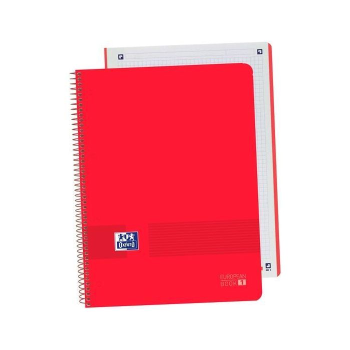 Oxford Cuaderno Live&Go Europeanbook 1 80H A4+ 5x5 mm Microperforado T-Plástico Pack 5 Ud Rojo Oxford Cuaderno Live&Go Europeanbook 1 80H A4+ 5x5 mm Microperforado T-Plástico Pack 5 Ud Rojo