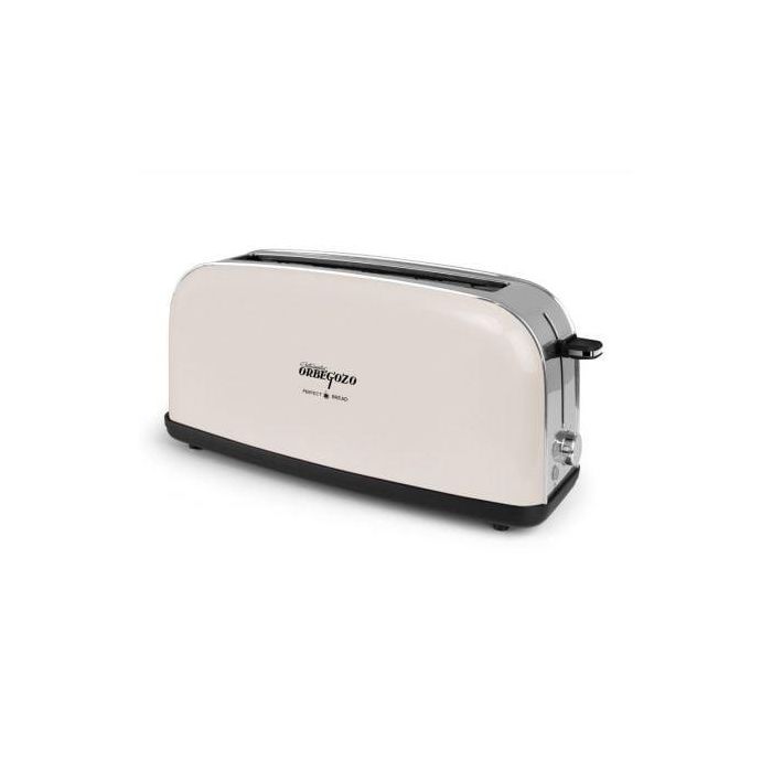Orbegozo TOV 6210 Tostador Vintage 850W Beige Ranura Ancha 35mm Acero Inoxidable 6 Niveles Tostado Bandeja Recogemigas