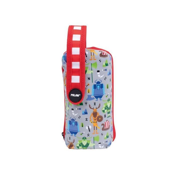 Milan Kit 4 Estuches C-Contenido con Velcro, Serie Especial Vikings - Poliéster, 22.5x11.5x11 cm