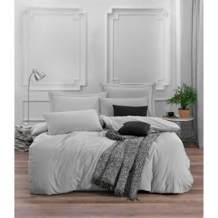 Juego de funda nórdica Gris Cama de 200 3 Piezas 3 Juego de funda nórdica Gris Cama de 200 3 Piezas 3