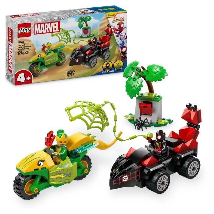 Juego de construccion spin y electro: duelo de vehículos dinosaurio lego spidey Juego de construccion spin y electro: duelo de vehículos dinosaurio lego spidey