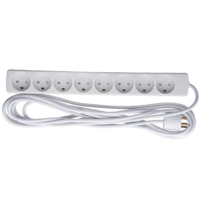 MicroConnect 8-way Danish socket Power Strip 5m White MicroConnect 8-way Danish socket Power Strip 5m White
