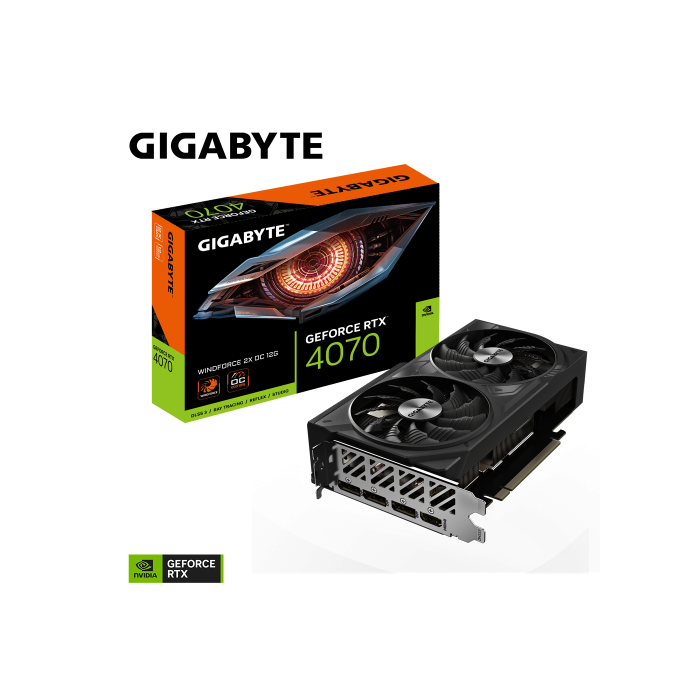 Gigabyte GeForce RTX 4070 WINDFORCE 2X OC 12G NVIDIA 12 GB GDDR6X 1 Gigabyte GeForce RTX 4070 WINDFORCE 2X OC 12G NVIDIA 12 GB GDDR6X 1