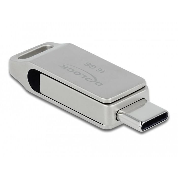 STICK DELOCK USB 3.2 Gen 1 USB-C + Typ-A Speicherstick 16GB - Metallgehuse 1 STICK DELOCK USB 3.2 Gen 1 USB-C + Typ-A Speicherstick 16GB - Metallgehuse 1
