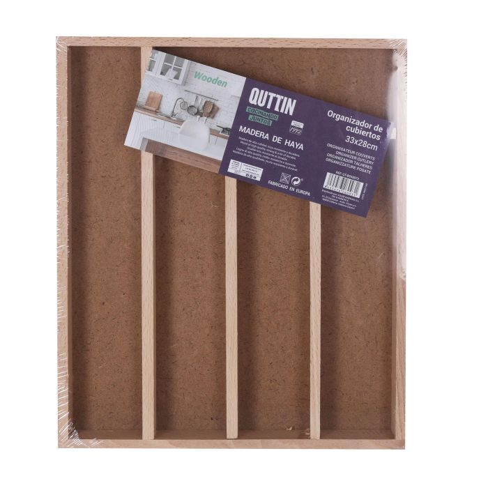 Organizador de cubiertos Quttin 33x28x3.5 cm (12 Unidades) 1 Organizador de cubiertos Quttin 33x28x3.5 cm (12 Unidades) 1