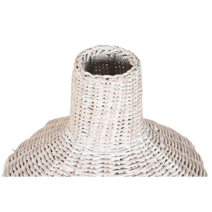 DKD Home Decor Jarrón Urban Decorativo de Pie - Set de 3 Jarrones de Ratán y Metal en Blanco Roto, 25x25x80 cm 3 DKD Home Decor Jarrón Urban Decorativo de Pie - Set de 3 Jarrones de Ratán y Metal en Blanco Roto, 25x25x80 cm 3
