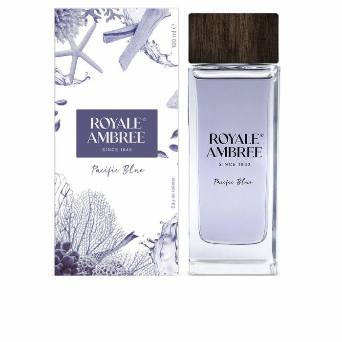 Royale Ambree Pacific Blue Eau de Cologne Unisex 100ml, Fragancia Amaderada Acuática, Notas de Pomelo, Menta y Sándalo, Vegana.