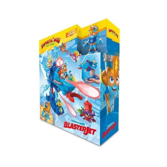 Magic Box Figura Superthings S Blaster Jet con Cargador de Proyectiles Giratorio y 6 Proyectiles - Edad 4+ Años - 39x33,5x13,5 cm