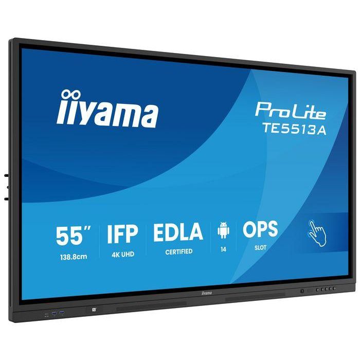 iiyama iiWare21E Monitor Interactivo 55" 4K UHD IPS Táctil 40 Puntos Android 14 Google EDLA WiFi-6 AntiGlare USB-C PD 0 iiyama iiWare21E Monitor Interactivo 55" 4K UHD IPS Táctil 40 Puntos Android 14 Google EDLA WiFi-6 AntiGlare USB-C PD 0