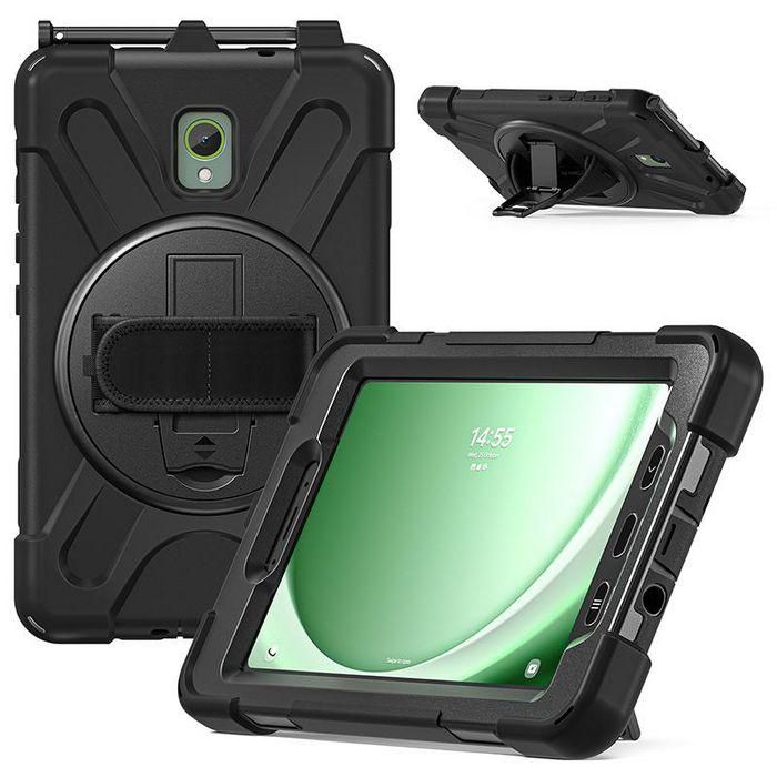 eSTUFF Funda AUSTIN Defender Antigolpes para Samsung Galaxy Tab Active3/Active5 Negra con Soporte y Correa de Mano 5 eSTUFF Funda AUSTIN Defender Antigolpes para Samsung Galaxy Tab Active3/Active5 Negra con Soporte y Correa de Mano 5