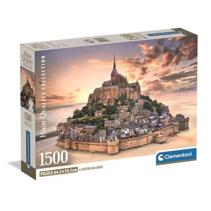 Clementoni CLE8005125317301 Puzle Compacto Mont Saint-Michel 1500 Piezas 0 Clementoni CLE8005125317301 Puzle Compacto Mont Saint-Michel 1500 Piezas 0