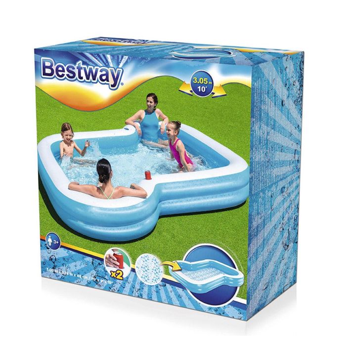 Bestway Piscina Hinchable 2 Camaras Family 305x274x46 cm +3 Años Jardin 54321 12