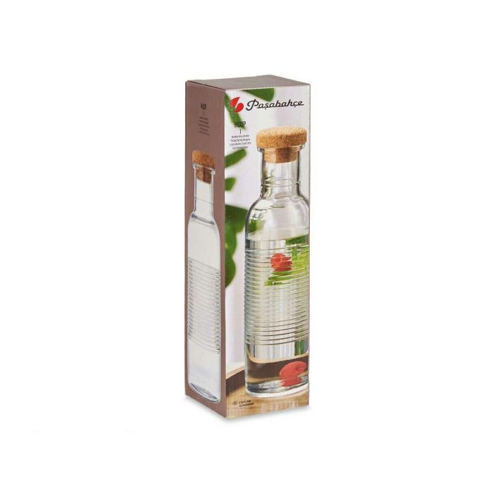 Botella Pasabahce Hoop Transparente Natural Corcho Vidrio 1,07 L 2 Botella Pasabahce Hoop Transparente Natural Corcho Vidrio 1,07 L 2