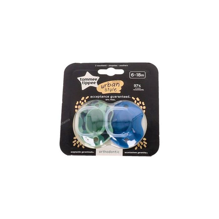 Tommee Tippee Chupete Urban Sili Redon 6-18 M 2 Un Nino