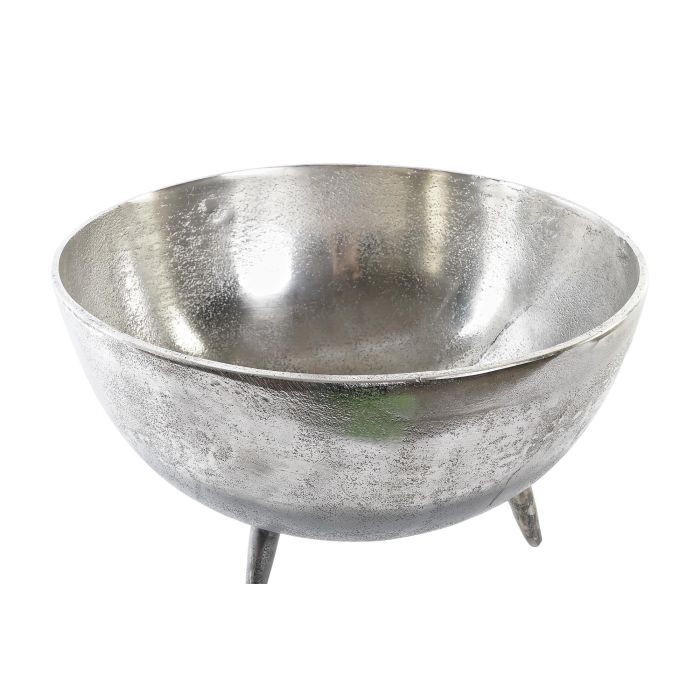 DKD Home Decor Centro de Mesa Moderno Dorado Plateado Aluminio 31 x 31 x 19.5 cm (2 Unidades) 2