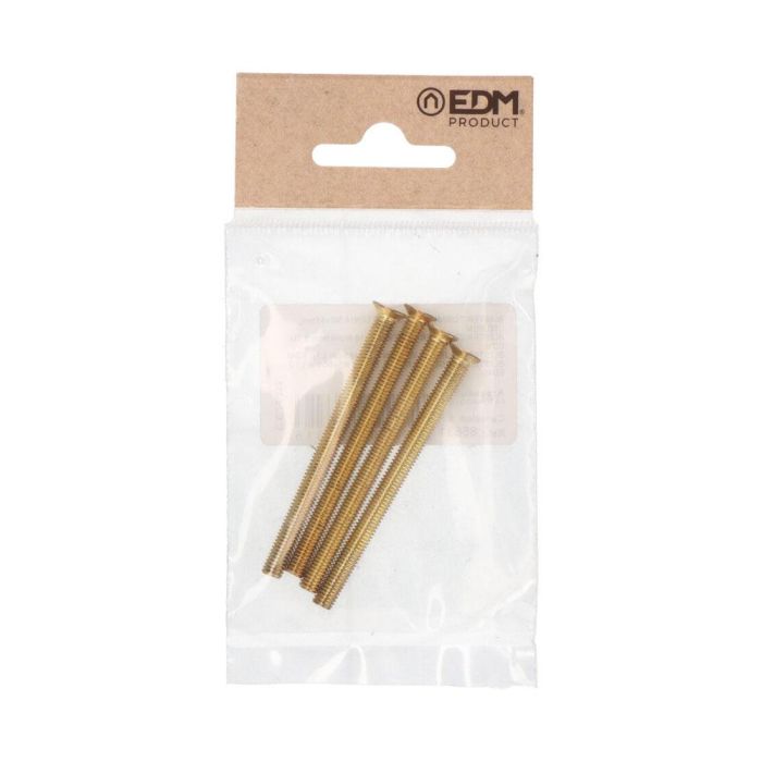 Edm Tornillo Cilindro TRN16 M5 x 65 mm Latonado Acero Blíster 4 Unidades 1