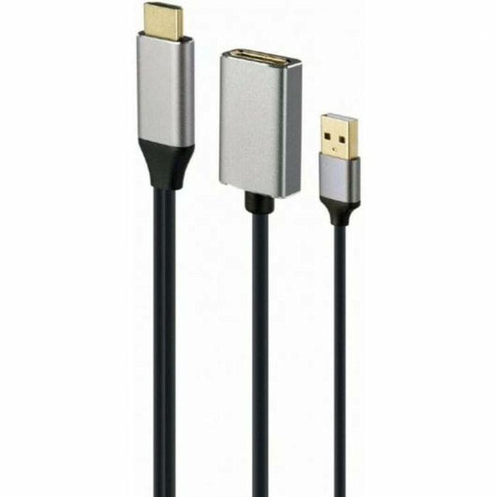 Adaptador DisplayPort a HDMI GEMBIRD A-HDMIM-DPF-02 Negro 10 cm 4K Ultra HD 1