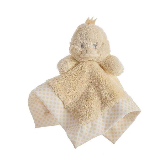 Creaciones Llopis Dou-dou Pata Amarillo Rizo Lunares Doble Capa 30x30cm para Bebés y Niños a Partir de 3 Años 1