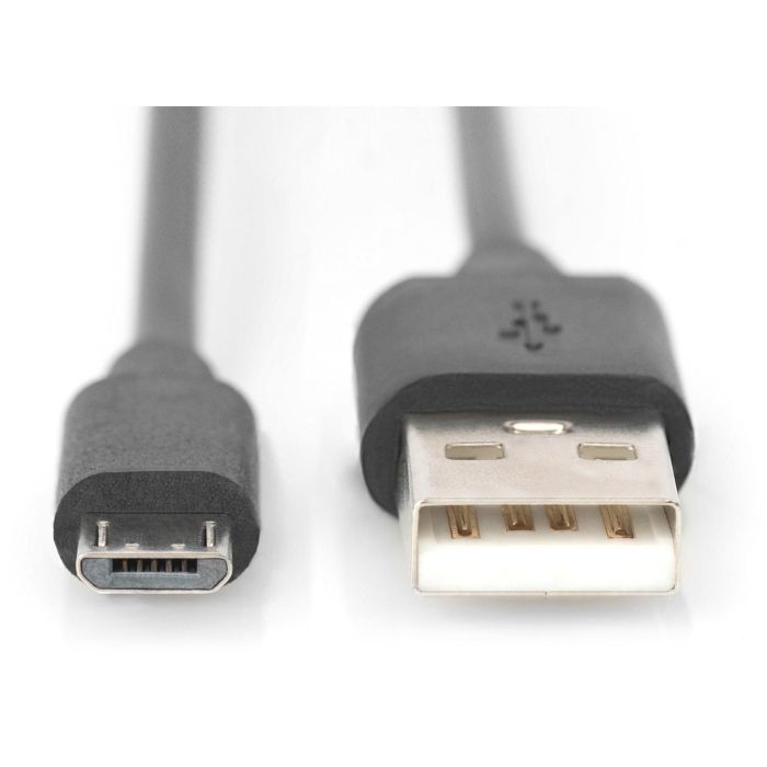 DIGITUS USB 2.0 Anschlusskabel Typ A -mikro B St/St 1.0m sw 1