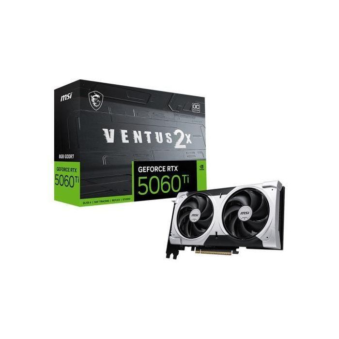 MSI Tarjeta Gráfica GeForce RTX 5060 Ti VENTUS 2X PLUS 8GB GDDR7 PCIe 5.0 0 MSI Tarjeta Gráfica GeForce RTX 5060 Ti VENTUS 2X PLUS 8GB GDDR7 PCIe 5.0 0
