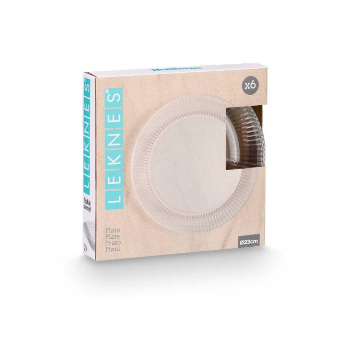 Plato Rayas Transparente 23Cm Diam Leknes (24 Unidades) 1 Plato Rayas Transparente 23Cm Diam Leknes (24 Unidades) 1